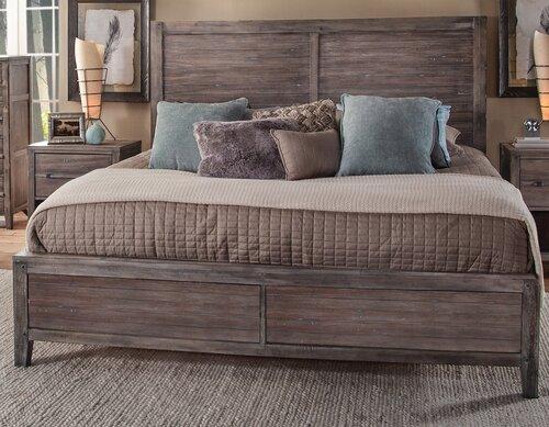 American Woodcrafters Aurora Queen Panel Bed in Weathered Grey 2800-50PNPN image