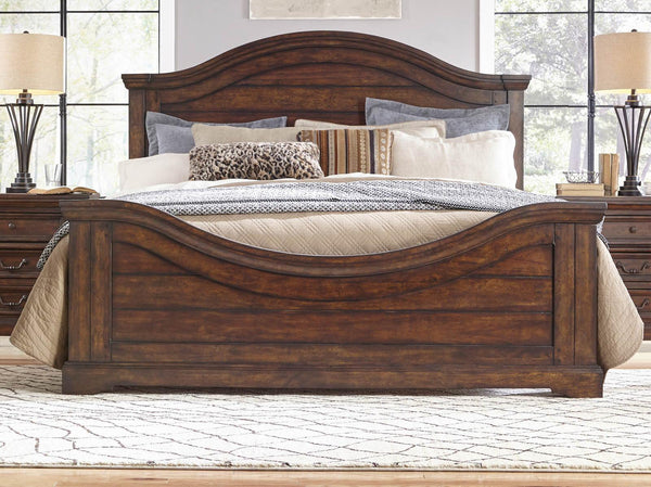 American Woodcrafters Stonebrook Queen Panel Bed in Tobacco image