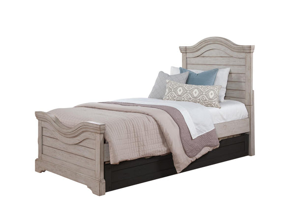 American Woodcrafters Stonebrook Twin Panel Bed in Antique Gray image