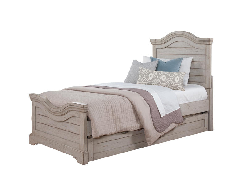 American Woodcrafters Stonebrook Twin Panel Bed with Trundle in Antique Gray image