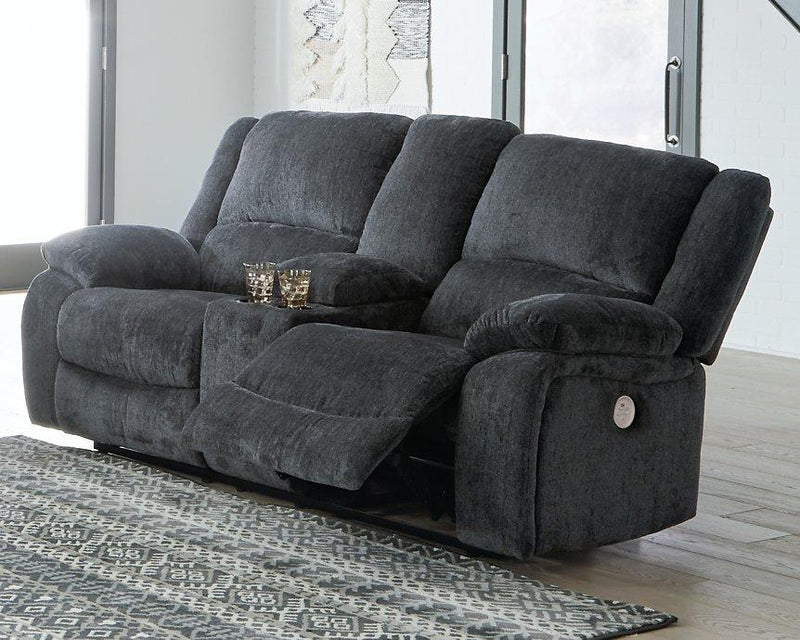 Draycoll Power Reclining Loveseat with Console