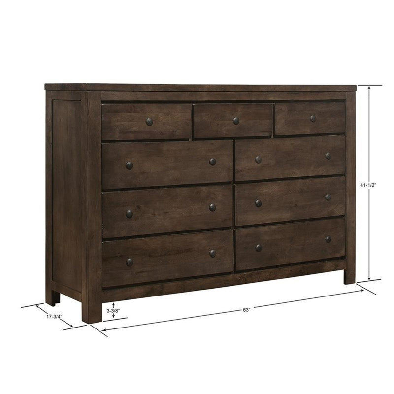 Emerald Home Ashton Hills Dresser in Classic Gray/Brown