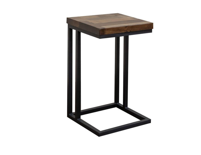 Maya Iron base and Wooden Top, C-Shaped Table image