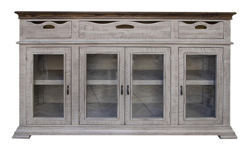 Gray Console 3 Drawers 4 Doors image