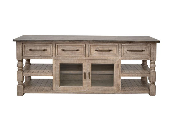 Natural Stone 4 Drawers 2 Doors, TV Stand 80" image