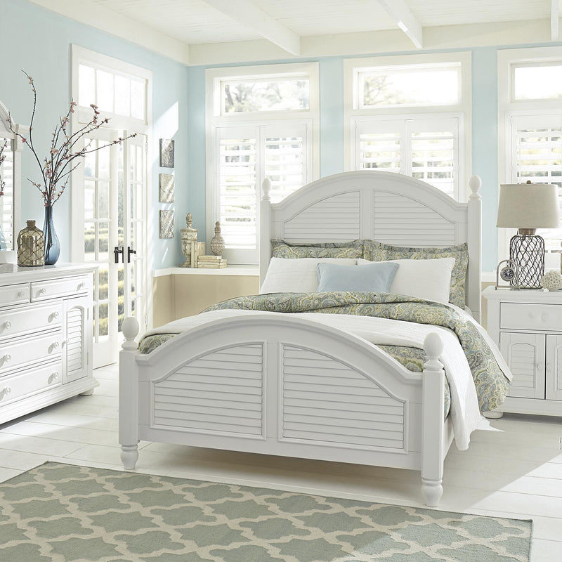 Summer House I Queen Poster Bed, Dresser & Mirror, Chest, Nightstand image