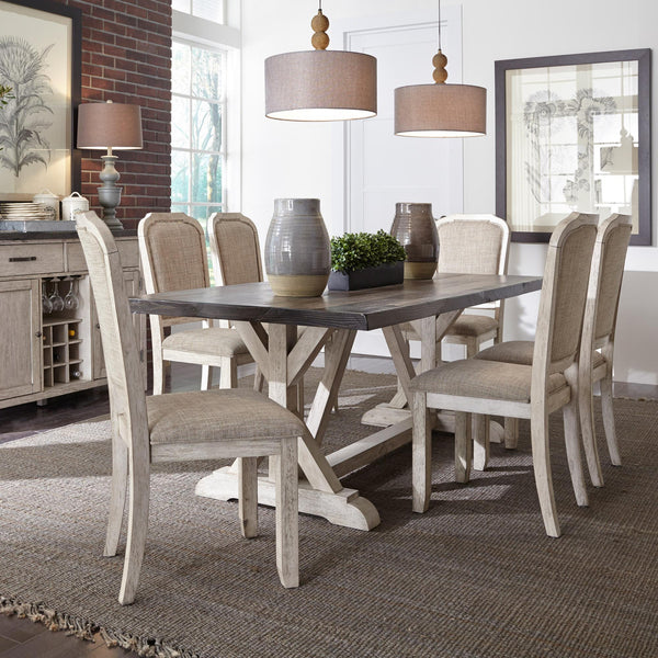 Willowrun 7 Piece Trestle Table Set image