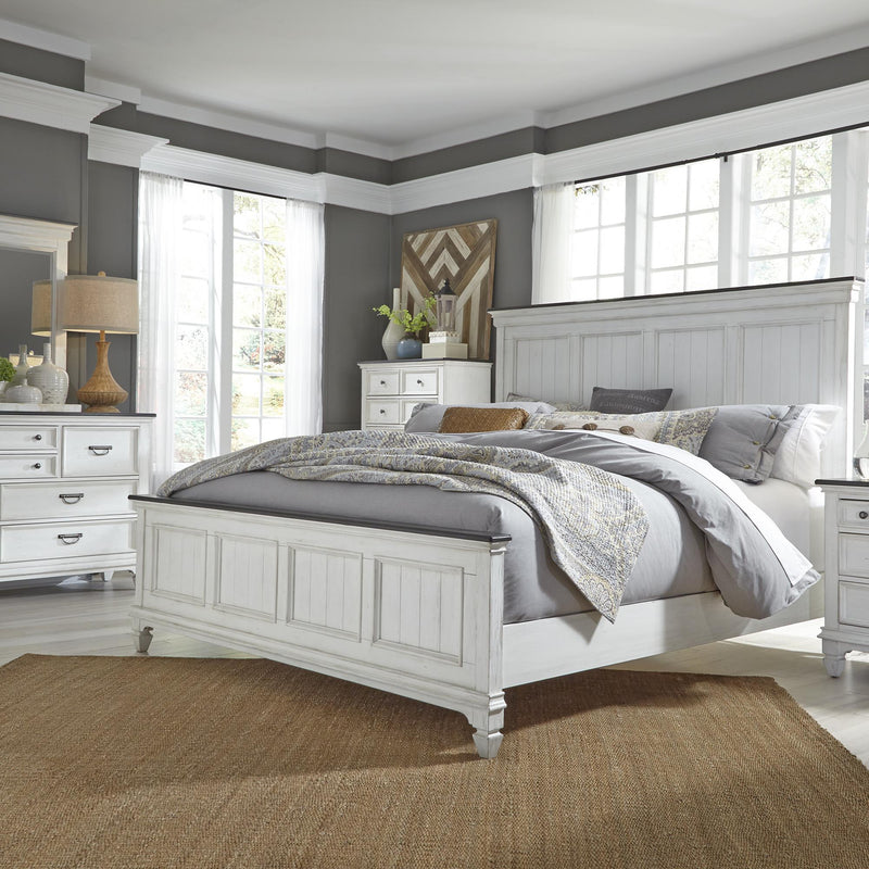 Allyson Park Queen Panel Bed, Dresser & Mirror, Chest image