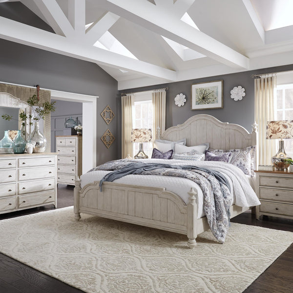 Farmhouse Reimagined Queen Poster Bed, Dresser & Mirror, Chest, Nightstand image