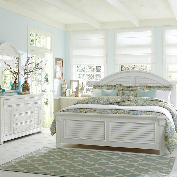 Summer House I King Panel Bed, Dresser & Mirror image