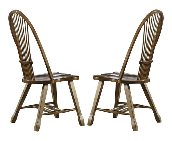 Liberty Furniture Treasures Sheaf Back Side Chair in Rustic Oak Finish (Set of 2) image