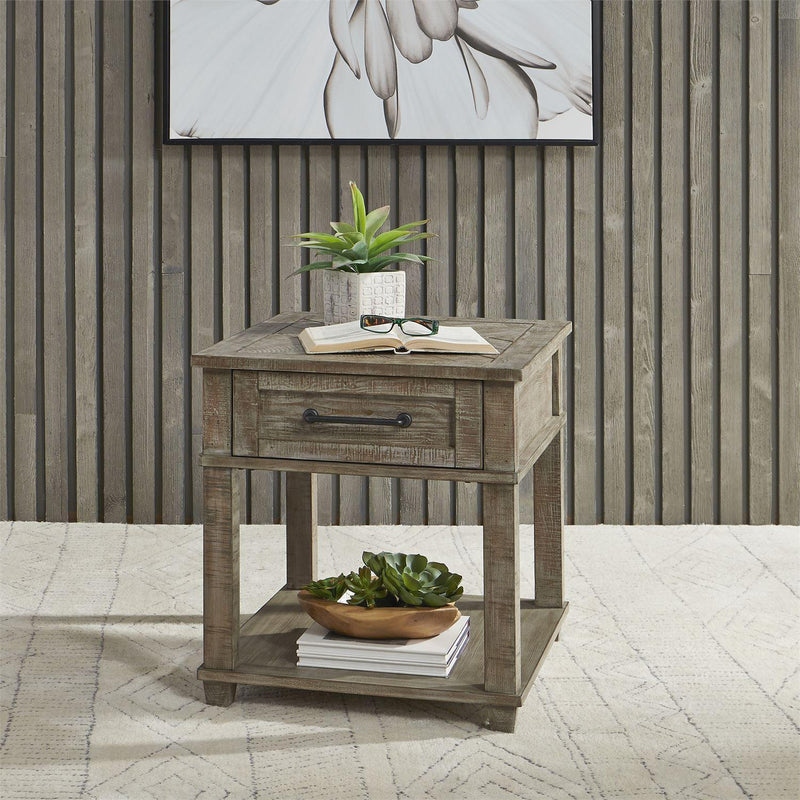 Liberty Parkland Falls Rectangular End Table in Weathered Taupe image