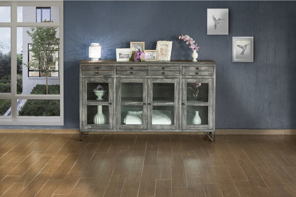 Moro 4 Drawer & 4 Glass Doors Console image